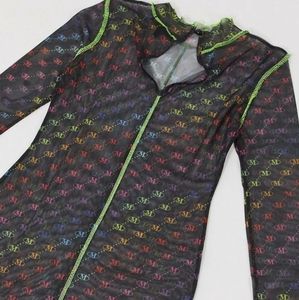 Mesh Mini BodyCon Dress -- Black